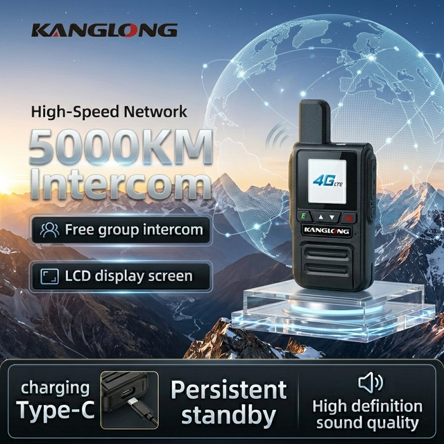 Hot-selling Kanglong G-530 4G POC Long Range Walkie Talkie GPS Handheld Intercom Network LTE SIM Card Gxin POC 5000km Woki Toki