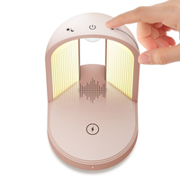 Lampe de chevet avec haut-parleur, chargeur sans fil standard Qi, alimentation secteur, matériau ABS, commande tactile, lampe LED à intensité variable haute vitesse