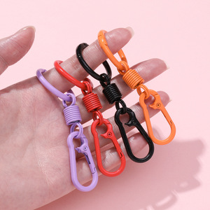 Alloy Spring Buckle Keychain Colorful <b>Hook</b> DIY Bag Accessory - Product Image 4
