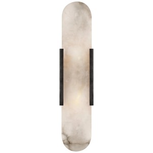 Modern Spanish Alabaster Brass Wall Lamp Rectangular Bedside & <b>Corridor</b> LED <b>Light</b> for Restaurant with Marble Shade - Product Image 6