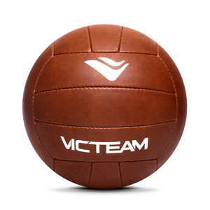 Balón <span class=keywords><strong>de</strong></span> Fútbol Retro <span class=keywords><strong>de</strong></span> Cuero Vintage Personalizado, Balón <span class=keywords><strong>de</strong></span> Fútbol Antiguo Marrón al por Mayor para Promoción - Product Image 3