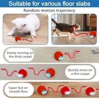 Jouet électrique pour chat : balle avec corde à queue, souris robot autonome rechargeable USB 300 mAh pour l'exercice en intérieur des chatons