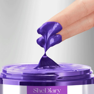 プライベートラベル紫ケラチンヘアマスク脱皮スージングクリームコンディショナー脆いドライダメージヘア用 - Product Image 1