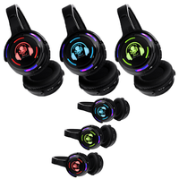 Casque UHF LED RF988 avec logo personnalisé, 3 canaux, sans fil, pour soirées silencieuses