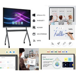 55 65 75 86 98 Inch 4K Android Bảng HD Kỹ Thuật Số Tương Tác 55 Inch Ngón Tay Cảm Ứng Trắng Giáo Dục Bảng Được Sử Dụng Trong Các Câu Lạc Bộ - Product Image 2
