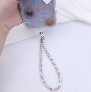 Ciondoli Luxury diamantati glitterati per telefono <span class=keywords><strong>cellulare</strong></span> portachiavi lucente con strass e cinturino da polso bracciale portachiavi - Product Image 4