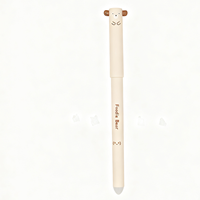Stylo gel en plastique effaçable à chaud 0,5 mm, série Ours en Peluche, séchage rapide, effaçable à chaud, bleu/vert/noir, papeterie pour étudiants, vente chaude