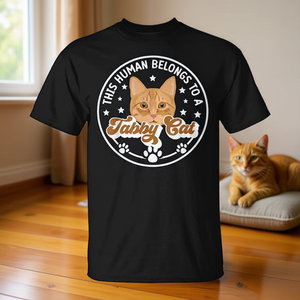 T-shirt pour amoureux de chat tigré orange - Appartenant à un propriétaire de chat tigré orange - T-shirt promotionnel pour propriétaire de chat - Product Image 3
