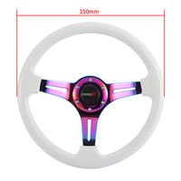 Modification de voiture Dérive Volant ABS 350MM Blanc Volant de course