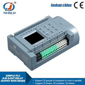 Huaqingjun 8-in 8-out Salida de relé <span class=keywords><strong>PLC</strong></span> <span class=keywords><strong>Software</strong></span> RS485 Comunicación Modbus RTU <span class=keywords><strong>PLC</strong></span> para sistema HVAC - Product Image 3