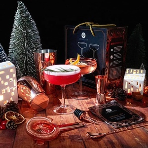 Elegante Juego de Coctelera Boston de Acero Inoxidable Color Oro Rosa, Vasos de Martini, Cuchara para Cócteles, Jigger, Accesorios, Juego de Regalo Metálico - Product Image 5