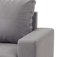 Home Trend Muebles importados China 2 Plazas Lino Tela gris Sofá Silla Tufted Sofá Habitación Set para dormitorio Sala de estar Oficina