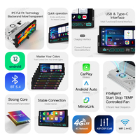 Stereo Mobil Android Diamond Single Din 6,86 Inci Universal, Radio Mobil, CarPlay, WIFI, GPS Navigasi, Pemutar Multimedia