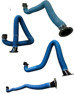 Bras d'évacuation de fumée flexible soudé de 4 m de long, capable de pivoter à 360° °   Rotation et vol stationnaire libres, avec régulateur de volume d'air - Product Image 4