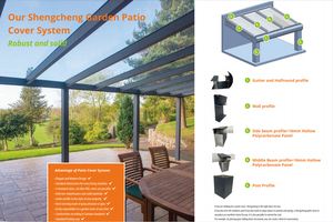 Abri de voiture mural en <span class=keywords><strong>aluminium</strong></span> pour extérieur, certifié CE - Product Image 3