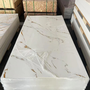 1220*2440*3mm PVC <b>Plastic</b> SPC <b>Wall</b> <b>Panel</b> / Board Alternative Marble Laminated Sheet UV Marble Sheet - Product Image 1