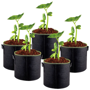 Sacs <span class=keywords><strong>de</strong></span> culture extérieurs réutilisables en fibres végétales biodégradables, robustes, personnalisables, <span class=keywords><strong>de</strong></span> 1 à 100 gallons, avec poignées, à prix abordable - Product Image 1
