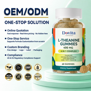 Gomitas de L-Teanina al por Mayor OEM, 200mg, Sin Azúcar, Veganas, para Calma, Concentración y Sueño, Sin OMG, Marca Privada, Venta al por Mayor B2B de Fábrica - Product Image 1