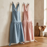 Tablier de repas sans manches en coton et lin pour bébé, style coréen, pour la maternelle, bavoir pour jeunes enfants, peinture, à porter à l'envers, type manteau
