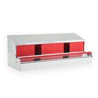 Nid de ponte pour poules JH-Mech OEM, durable, résistant à la rouille, 3 compartiments, toit incliné, acier galvanisé argenté