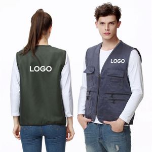 เสื้อกั๊กโฆษณาหลายกระเป๋า Xdh2052 ขายส่ง เสื้อผ้าทำงานนิรภัยกันน้ำ เสื้อกั๊กนักข่าวอาสาสมัคร พร้อมโลโก้ - Product Image 1
