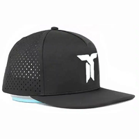 Gorras de Golf Personalizadas para Hombre, con Corte Láser, Resistentes al Agua, con Estampado 3D en Relieve, de 5 Paneles, con Cierre a Presión