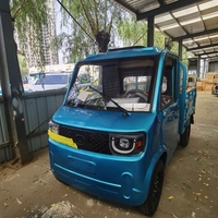 Camioneta Eléctrica de Carga de Cuatro Ruedas, Nueva Energía, 2 Asientos, Plataforma Plana Reforzada con Caja de Transporte
