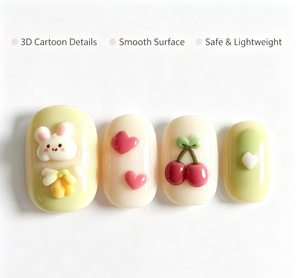 <span class=keywords><strong>Faux</strong></span> <span class=keywords><strong>ongles</strong></span> à presser pour enfants, capsules d'<span class=keywords><strong>ongles</strong></span> artificiels à couverture complète, kit de 12 pièces avec gelée, pour cadeaux de fête, vente en gros - Product Image 4