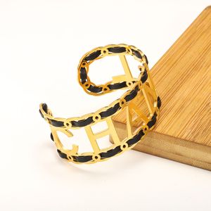 Hot thiết kế sang trọng Bangles cá nhân đôi C thư mở <span class=keywords><strong>Bangle</strong></span> hane cổ điển chéo phóng đại rộng Cuff đồ trang sức thời trang - Product Image 1