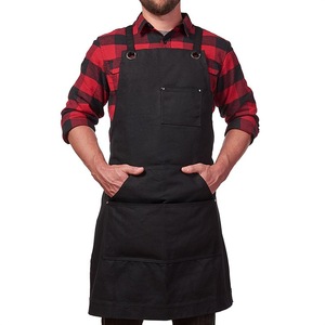 Delantal de ropa de trabajo con babero de mezclilla de algodón para hombre con logotipo personalizado para uso de herramientas de limpieza de barbacoa de restaurante transfronterizo de <span class=keywords><strong>Amazon</strong></span> - Product Image 5