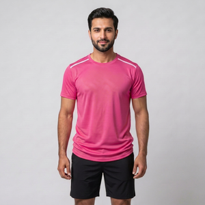 Nuevo Conjunto de Camiseta Deportiva Casual Unisex de Secado Rápido, Tejida con Parches, Transpirable, Absorbente de Sudor, para Fitness y Running, Color Sólido - Product Image 6