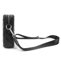 Heren Hoge Kwaliteit Pu Lederen, Crossbody Messenger Bag Kleine Vierkante Harde Schaal Borst Mobiele Telefoon Tas Met Portemonnee/