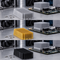 Ventilateur de refroidissement du processeur dissipateur thermique avec boîtier en aluminium haute puissance personnalisé TEC DHL FEDEX ordinateur cuivre article personnalisé broche Surface TNT Air