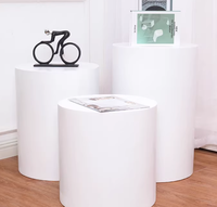 Support à gâteau rotatif portable personnalisé, style moderne, cylindre en plastique, hauteur réglable pour les événements d'anniversaire