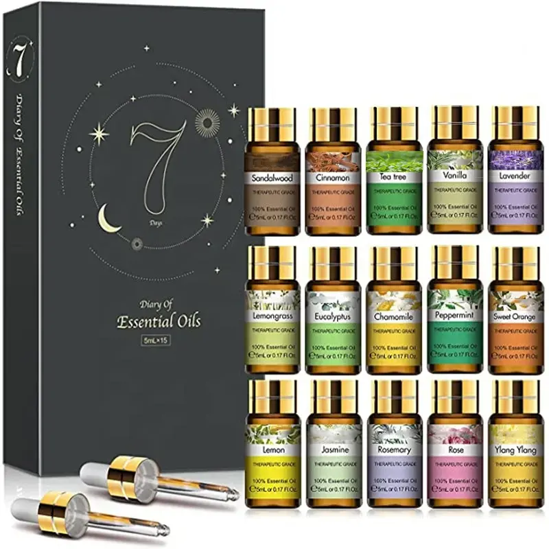 Etiqueta privada em massa puro aromaterapia óleos essenciais presente conjunto hidratante relaxamento corpo fragrância calmante para spa