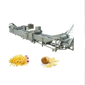Small Scale Semi Automatic Fryer Frozen French Fries Production Line Potato Chips Making Machine