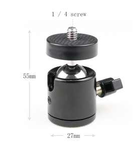 360 Bằng Rotation Studio Phụ Kiện Nhôm Xoay Mini Bóng Đầu Cho <span class=keywords><strong>Tripod</strong></span> Monopod Vòng Ánh Sáng 1/4Inch Lỗ Máy Ảnh Gắn Kết - Product Image 5