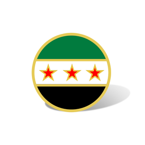 Персонализированные значки-пинсы с жестким и мягким покрытием, эмалированные металлические значки на лацкан, значки-пинсы с эмалью для автомобиля, значок с флагом Сирийской революционной партии - Product Image 3