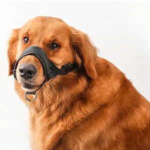 كمامة كلب نايلون قابلة للتعديل نمط مخطط لينة تنفس قناع نباح الشريط الديكور أحجام مختلفة لراحة الحيوانات الأليفة - Product Image 1