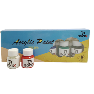 Ensemble de 12 peintures acryliques de qualité supérieure avec 3 pinceaux et 1 éponge pour artiste - Product Image 5