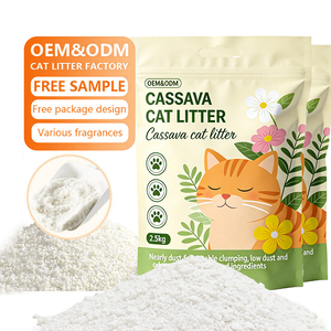 Litière pour chat en manioc, sans poussière, haute performance, durable, marque privée, vente directe usine - Product Image 1