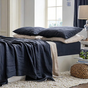 <span class=keywords><strong>Set</strong></span> di Biancheria da Letto per il Mercato Europeo, <span class=keywords><strong>Lenzuola</strong></span> King Size, Full, Queen, Matrimoniale, Singolo, Personalizzabili, 100% <span class=keywords><strong>Lino</strong></span> - Product Image 1