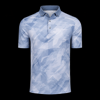 Nouveau design personnalisé, anti-boulochage, impression numérique unie, col mandarin, style vintage, perlé, anti-bactérien, extensible dans les 4 sens, pour le golf