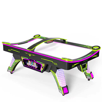 Table de hockey sur air Power Puck, machine de jeu d'arcade à monnayeur pour 2 joueurs, avec affichage numérique LED du score et système de rédemption de tickets