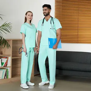Factory New Arrival Stylish Fashionable Plus Size Women Unisex Scrubs Top And Pants Uniform Scrubs Sets doctor costume
