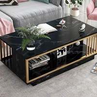 Salon ménage marbre table basse lumière luxe simple table à thé
