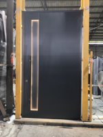 Porte d'entrée en métal de luxe pour villa, porte extérieure moderne, porte de sécurité en acier inoxydable