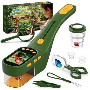3-in-1 Kids Insect Catcher & Microscope 500X Magnification 2.4" IPS Kids Bug Catcher Microscope STEM Exploration Toy for Ages - Product Image 1