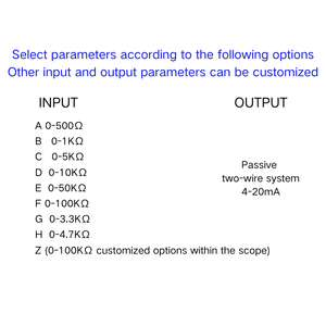 Two <strong>Wire</strong> Passive Current 4-20mA Potentiometer Resistance Displacement Signal <strong>Transmitter</strong> for Angle/<strong>Linear</strong> Position Measuring - Product Image 5