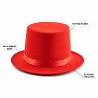 Chapeau haut de forme multicolore en tricot pour spectacle, chapeau de scène amusant, costume de jazz, fête magique, déguisement de vacances, adulte unisexe